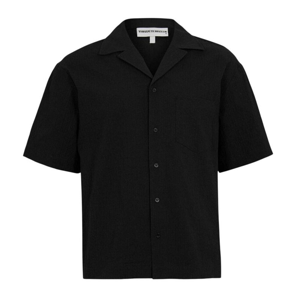 Couture Club Mens Lightweight Relaxed Fit Shirt / Black